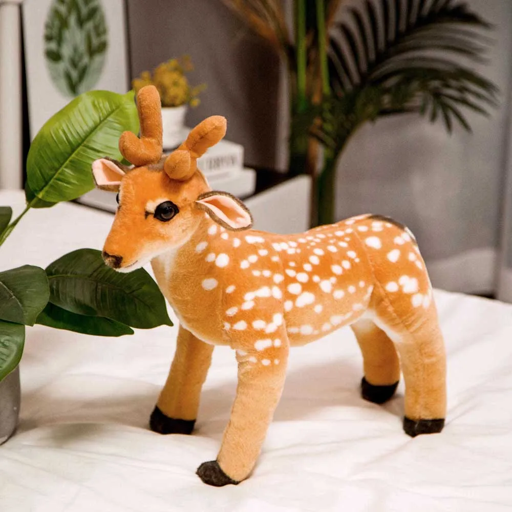 34-80cm big size real life sika deer stuffed plush toy cute doll kids children soft toys vhristmas gift | Игрушки и хобби