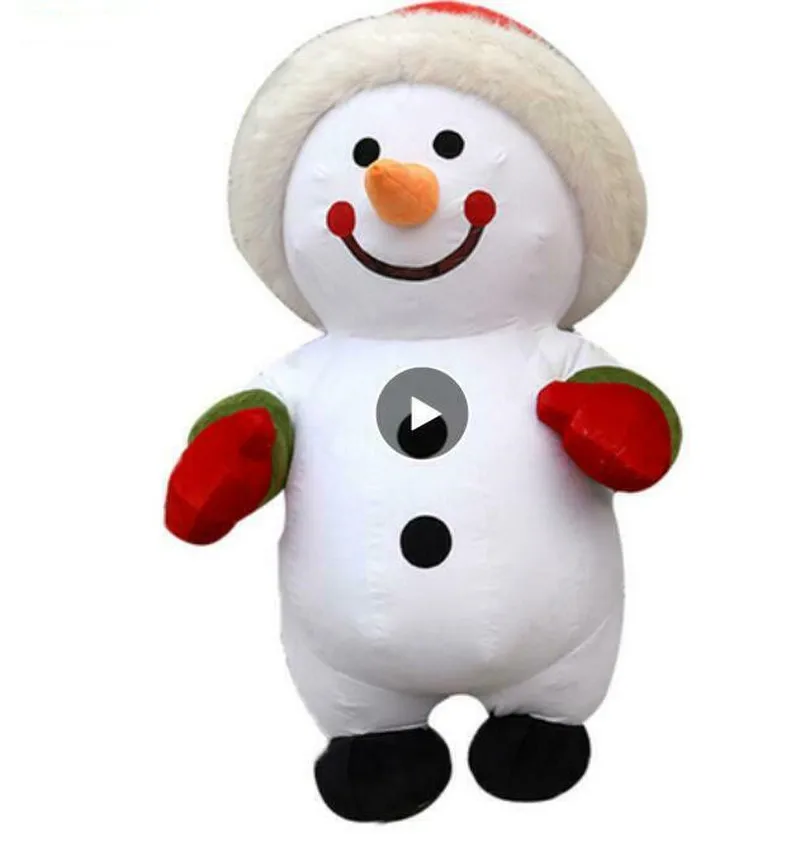 2 6 м надувной снеговик талисман костюм для взрослых Косплэй вечернее платье