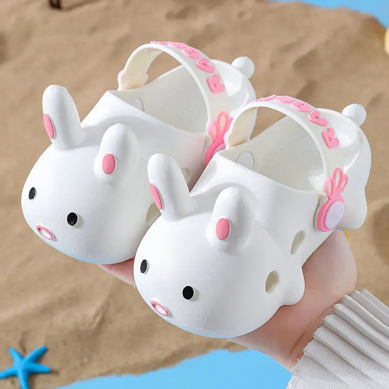 Белые детские садовые пляжные тапки для малышей мальчиков и девочек сланцы