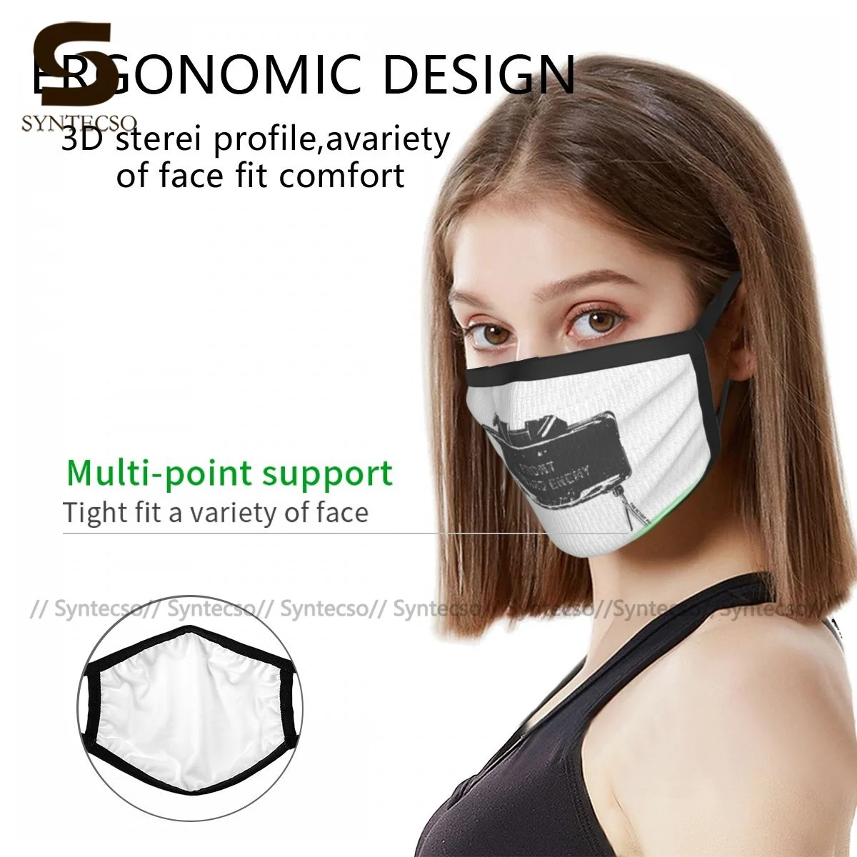 

Claymore Face Mask Wholesale Washable Fun Polyester Adults Mouth Facial Mask