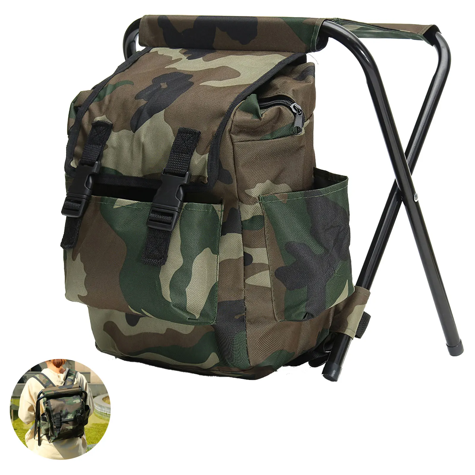 Online Açık Taşınabilir Kamp Sandalyesi Oxford Kumaş Katlama Uzatmak Kamp Koltuk Balıkçılık Barbekü Festivali Piknik Plaj Ultralight Sandalye