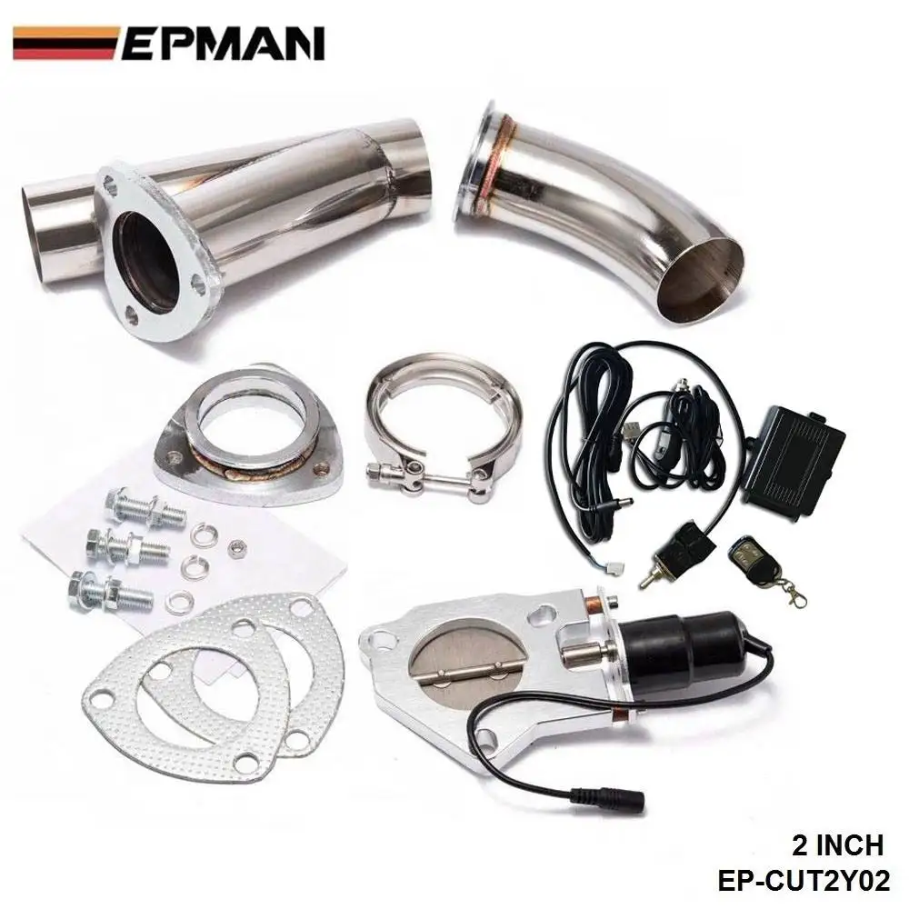 2 &quotElextric Выпускной Catback вырез/e вырез W/переключатель клапанной системы комплект +