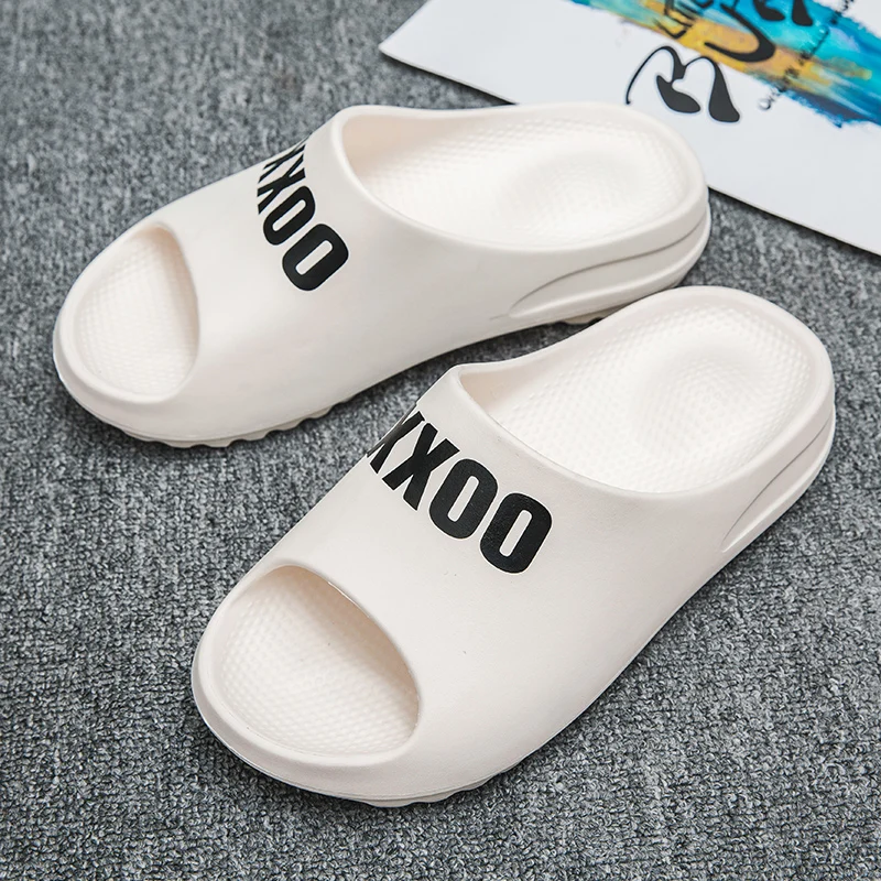 New men and women beach slippers simple home comfortable non-slip bathroom sandals and slippers couple flip flops