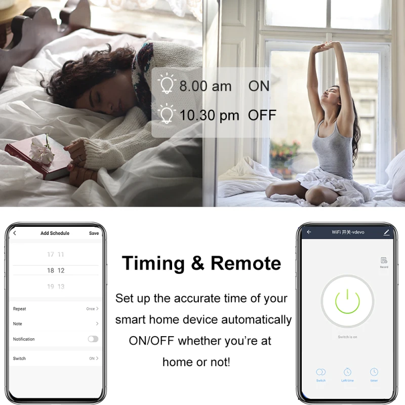 

1/2 Way Wifi Smart Light Switch DIY Breaker Module Smart Life/Tuya APP Remote Control Work With Alexa Google Home