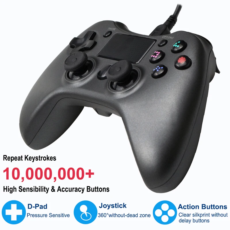 USB проводной игровой контроллер джойстика для PS4/PS3 вибрации Gmapad джойстик геймпады для PlayStation4/ПК Win7/8/10 пульта
