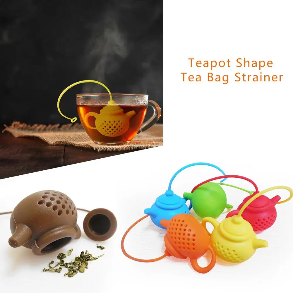 

1Pcs Creative Teapot-Shape Tea Infuser Strainer Silicone Tea Bag Leaf Filter Diffuser Teaware Teapot Accessory Kitchen Gadget