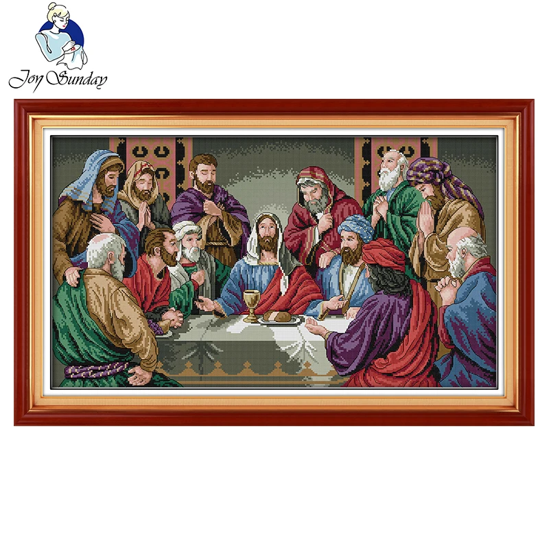 

Картина «Last Supper», яркая картина, набор из белой ткани, вышивка «сделай сам», ручная работа, набор для рукоделия