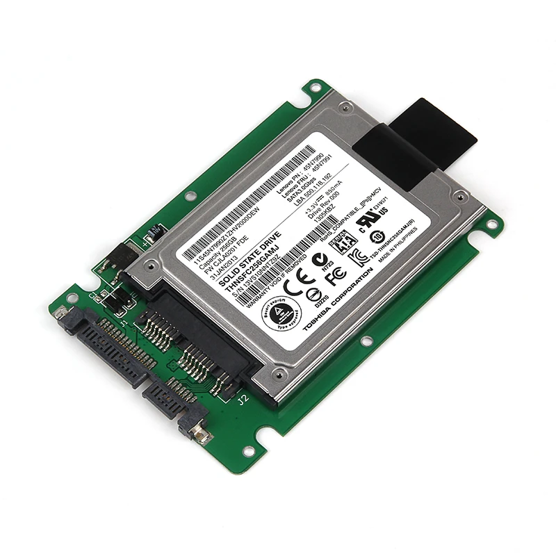 1 8 дюймовый Micro SATA 16 Pin SSD To 2 5 &quotSATA 22Pin адаптер конвертер с чехлом высокого качества
