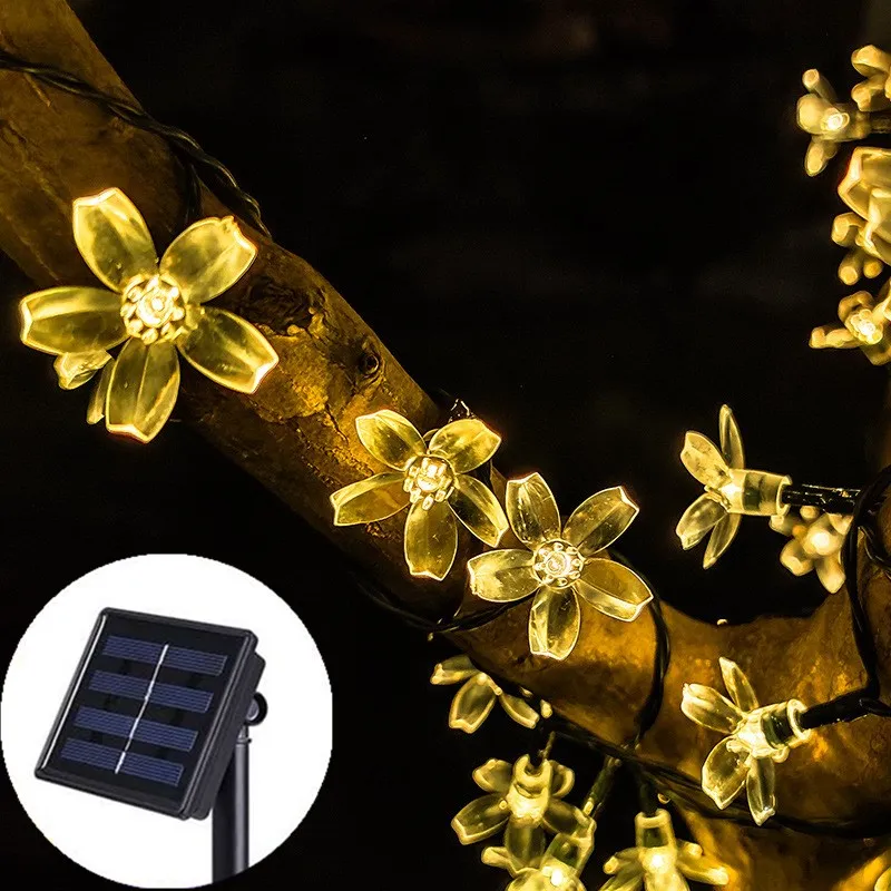 

Led Lights Cherry Garland Fairy Lights Wedding Christmas Decoration Outdoor Solar Light Garland Street Outdoor Garland Lights
