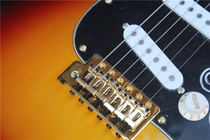 Заводской магазин sunburst sunset SRV golden parts maple neck rosewood fretboard ST 6-струнная электрическая