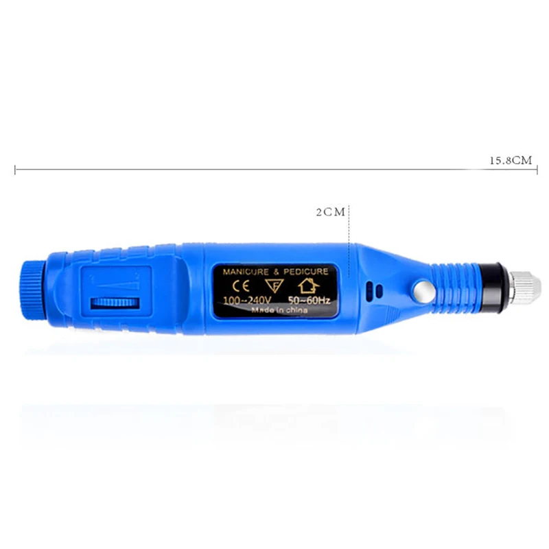 

6 Bits Electric Nail Drill Machine Manicure Set Pedicure Nail Drill File Gel Remove Polishing Tools Portable Nail Art Kits