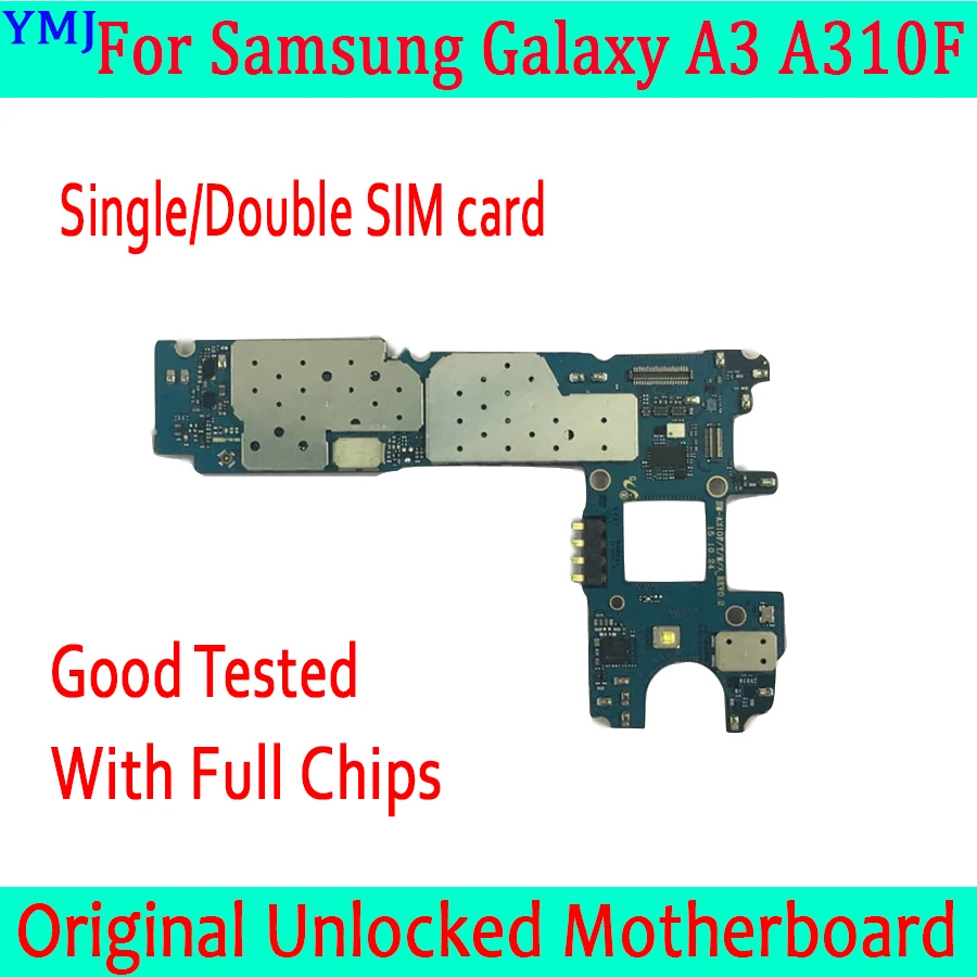 Одна/две Sim-карты для материнской платы Samsung Galaxy A3 A310F 100% Оригинальный