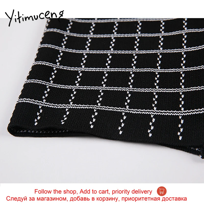 

Yitimuceng Plaid Crop Tops Women Backless Sexy Solid Black Clothes Korean Fashion Cami Spaghetti Strap Tank Top 2021 Summer New