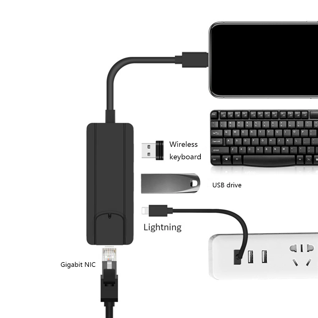 

Phone to RJ45 Ethernet LAN Wired Network Adapter 10/100Mbps USB Interface Ethernet Converter