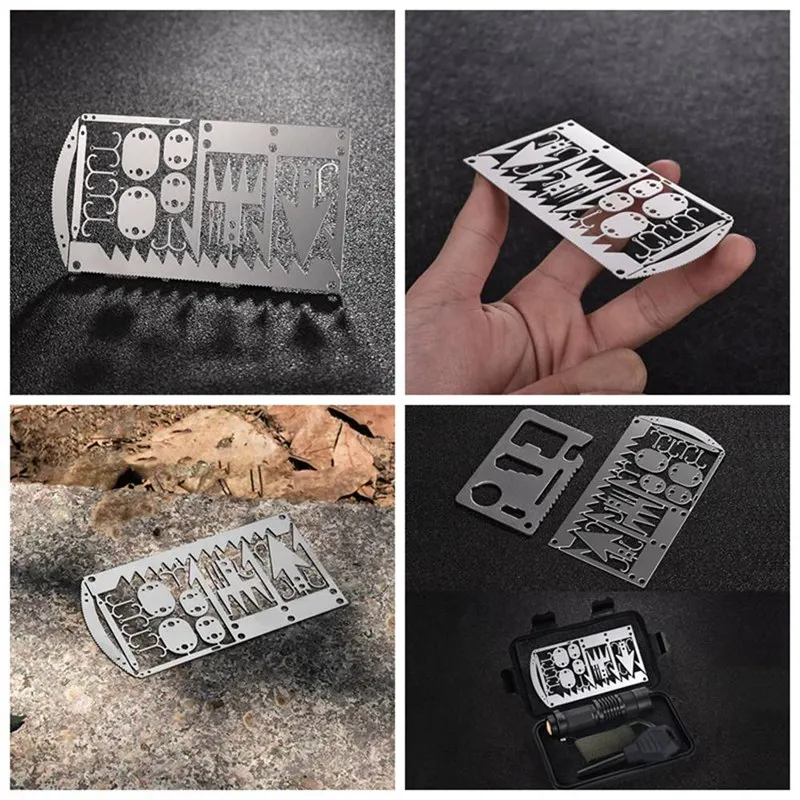 

2021 New Outdoor Camping Survival Card Multi-function Tool Field Survival Equipment Hunting Trekking Kit Fishing Gear Hook Card