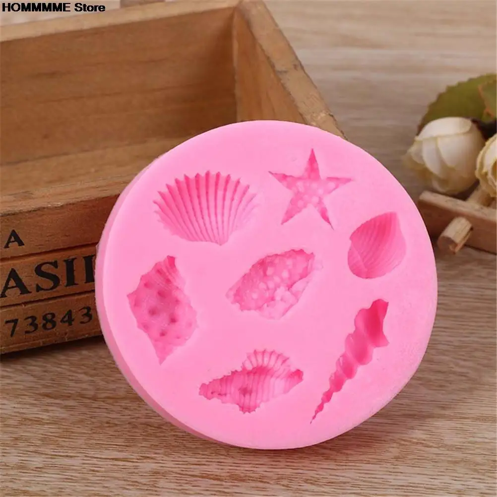 Морские животные раковины силиконовые формы 3D помадка украшения торта Gumpaste