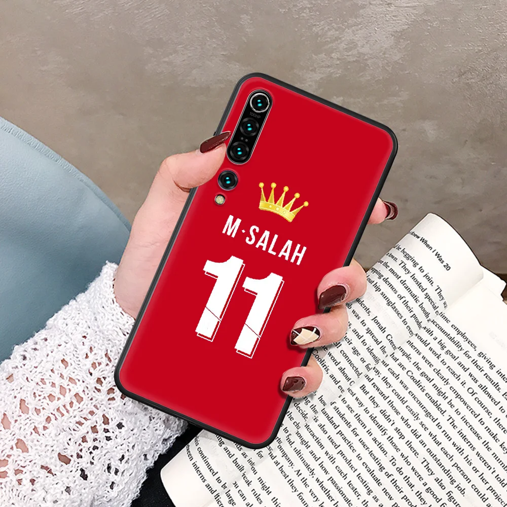 

Mohamed Salah Football Phone Case For Xiaomi Mi Note 10 A3 9 MAX 3 A2 8 9 Lite Pro Ultra black Cover Painting Back Trend Etui