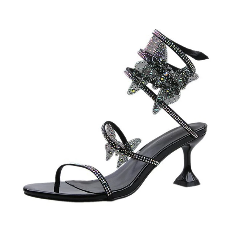 

Fashion Womens Shoes 2021 High Heel Sandals Buckle Strap Suit Female Beige All-Match Luxury High-heeled Black New Comfort Bow Gl
