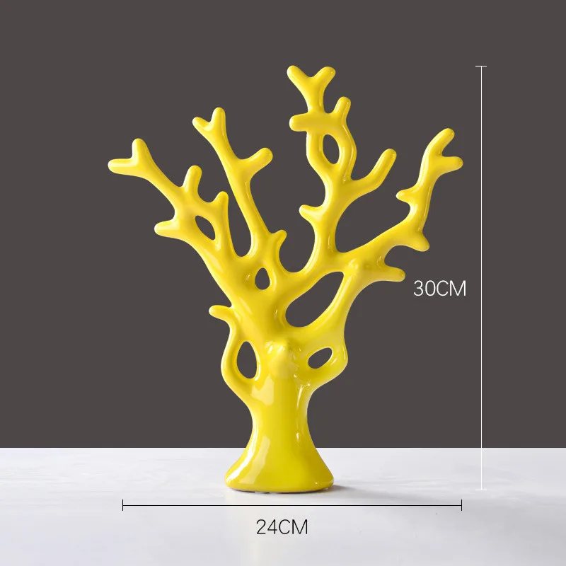 Минималистичная керамическая статуэтка в виде дерева Европейский офисный стол