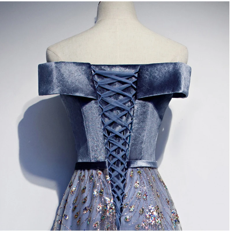 

Boat Neck Long Evening Dresses 2021 Floor Length Gown Lace Up Short Sleeve Plus Size Dress Woman Wedding Party Robe Sweet Memory