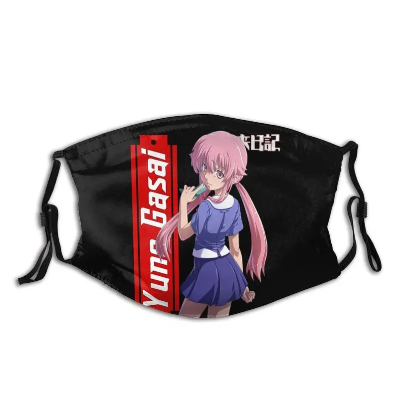 

Парная Yuno Gasai Future Diary маска для лица Пылезащитная Mirai Nikki маска с фильтрами защитный респиратор моющаяся маска для рта