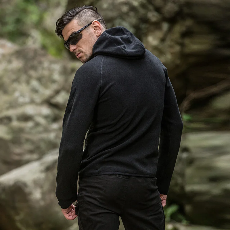 Уличная тактическая флисовая куртка демисезонный теплый кардиган пальто с