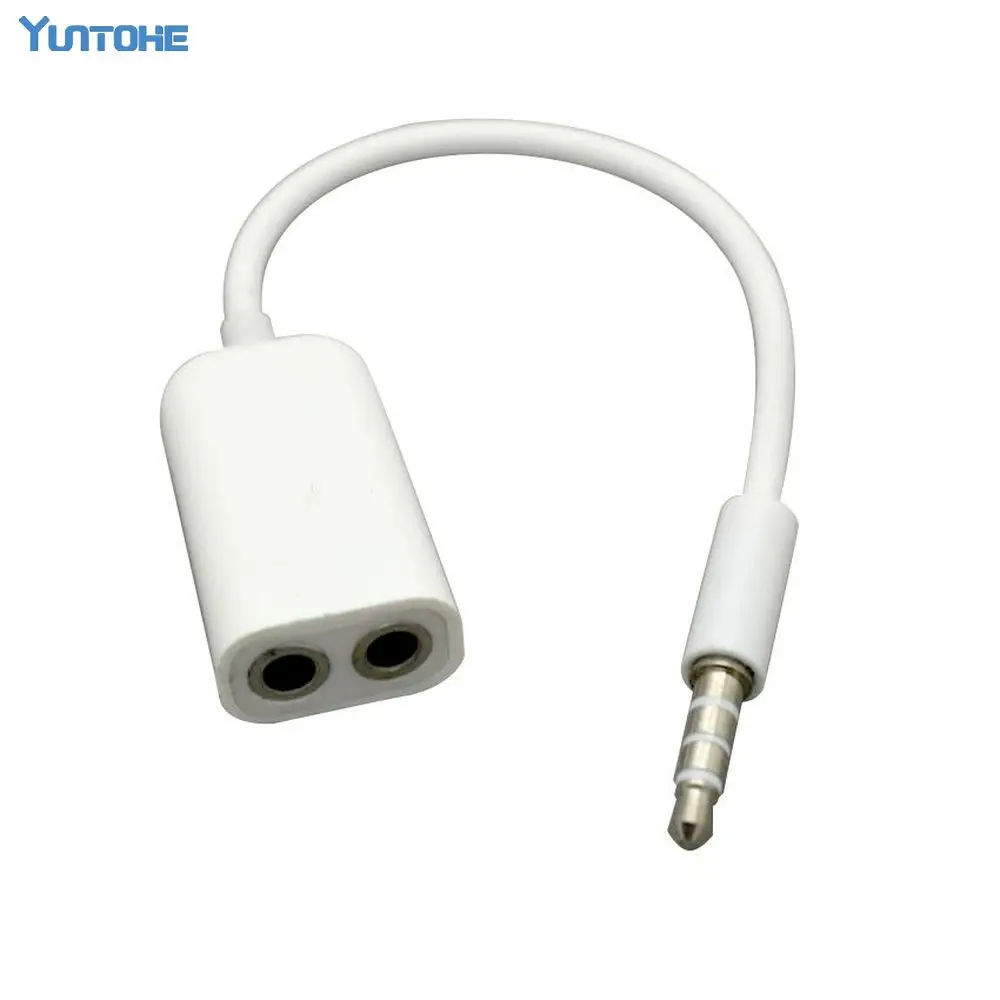 

3.5mm Audio Splitter Cable 1 to 2 Audio Splitter Line For iPhone For iPad LG Samsung Galaxy Note HTC XiaoMi Huawei 300pcs/lot