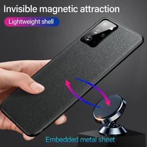 ultra thin cloth magnetic phone case for samsung galaxy s21 s20 s10 s9 note 20 10 9 8 plus silicone cover free global shipping