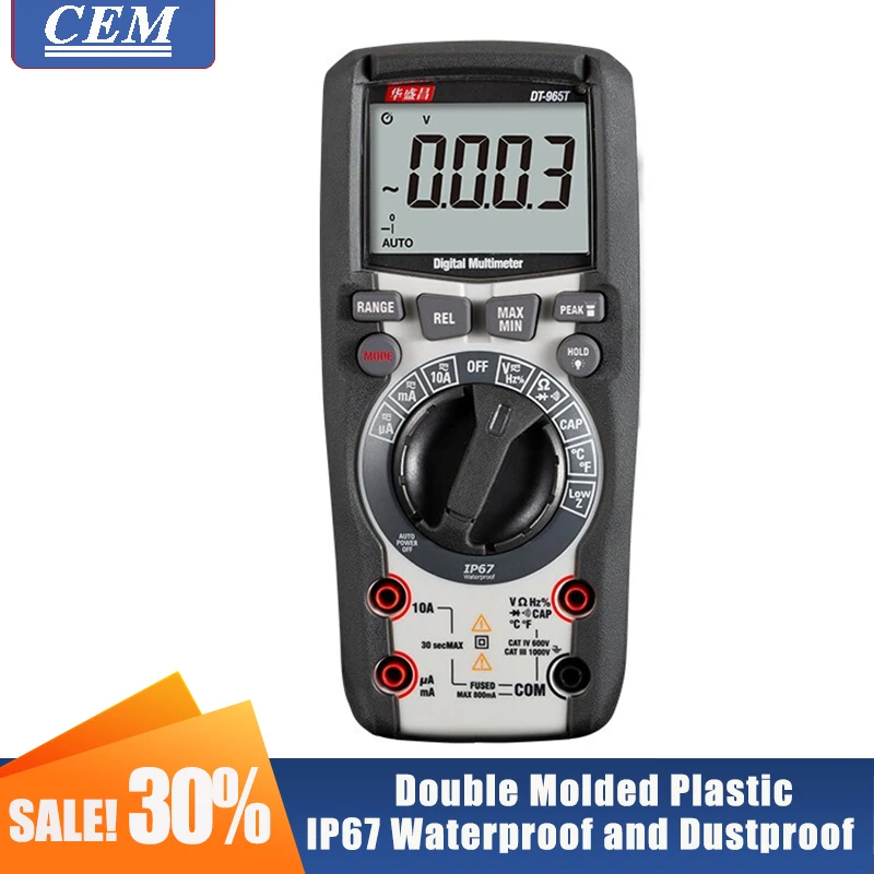 

Digital Multimeter,Ammeter,CEM DT-965, True RMS, Anti-burning Backlight, High-precision Electrician Meter, Universal Meter