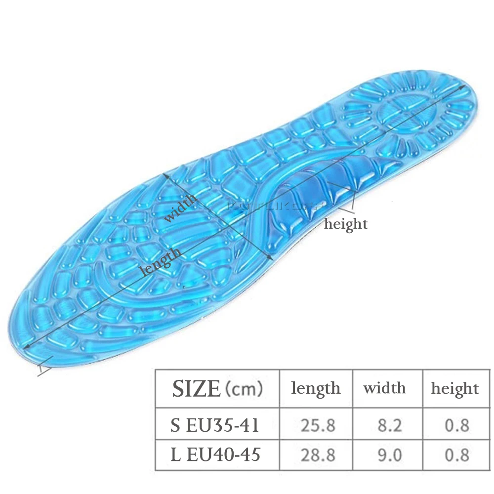 

Silicon Gel Insoles for Man Women Plantar Fasciitis Massage Orthopedic Running Sport Shoes Insoles Inserts Shock Absorption Pads