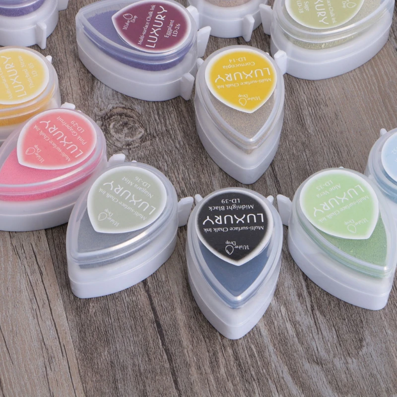 

2021 New Dew Drop Ink Pad Pigment Oil Based Multi Color DIY Stamps Paper Craft Fabric New