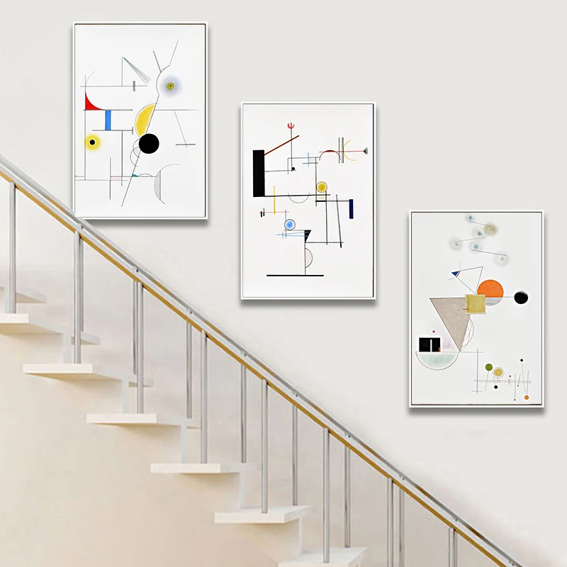 Винтаж Василий Кандинский знаменитая геометрия абстрактная картина на холсте