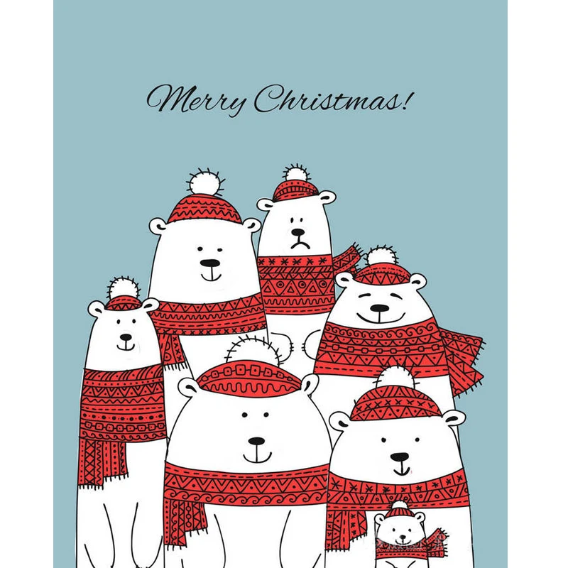 

Christmas Bear Clear Stamps For Scrapbooking Card Making Photo Album Silicone Stamp DIY Decorative Crafts