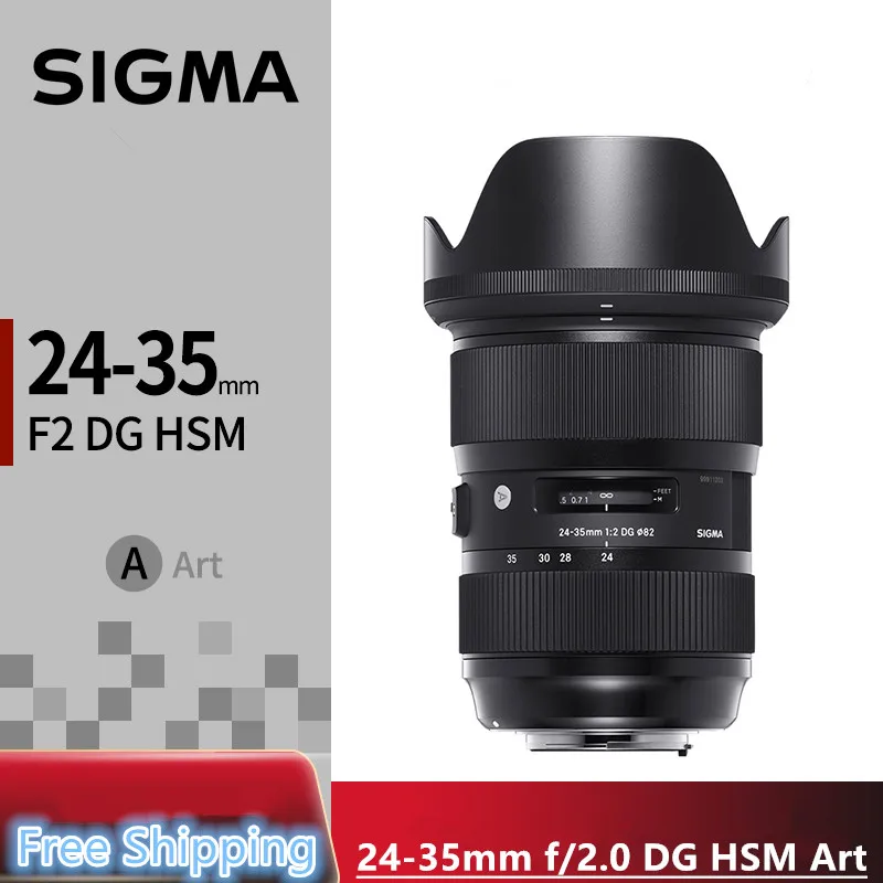 Зум-объектив Sigma 24-35 мм F2 DG HSM для Canon 6D 7D 800D 760D 550D Nikon D800 D810 D600 D700 D850 D90 | Электроника