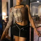 Женский укороченный Топ с длинным рукавом, на одно плечо