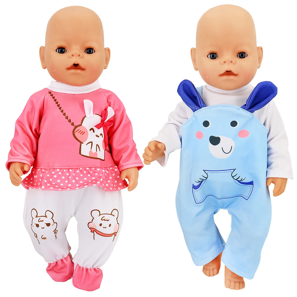 

40cm reborn baby doll clothes rabbit overall for 40cm Doll jumpsuit Nenuco y su Hermanita 18 inch girl doll clothes