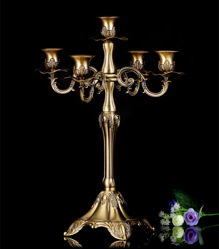 

Tall Candelabra Vintage Candle Holder Wedding Decoration Porte Bougie Lantern Candle Christmas Home Decor FF80C56