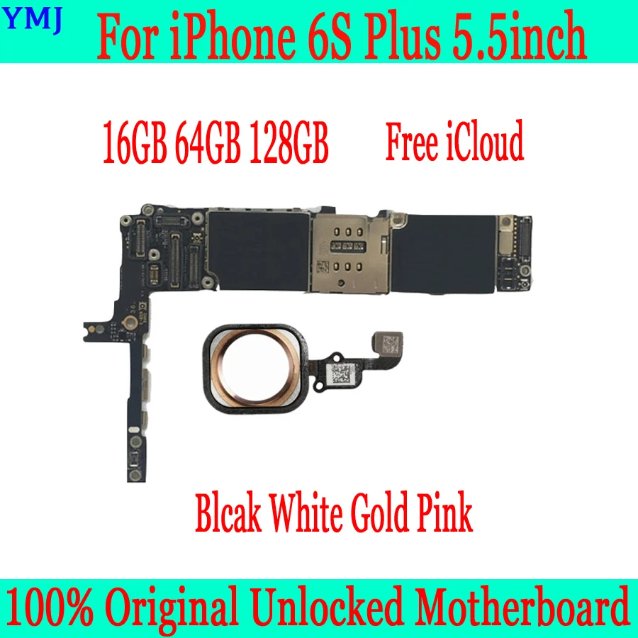 Материнская плата для iPhone 6s Plus с Touch ID/без ID 100% разблокированные логические платы