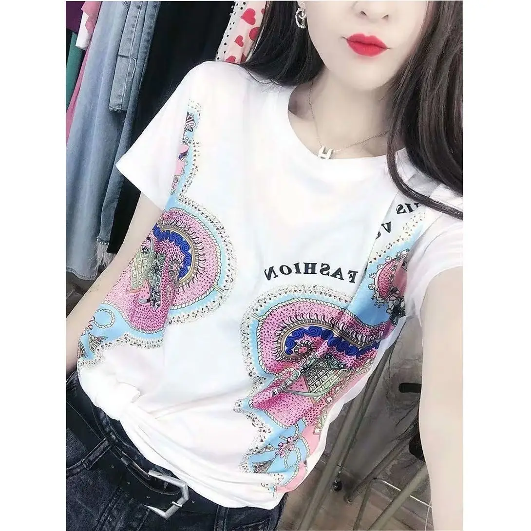 

Loose short sleeve T-shirt women's 2021 New Summer Fashion Top