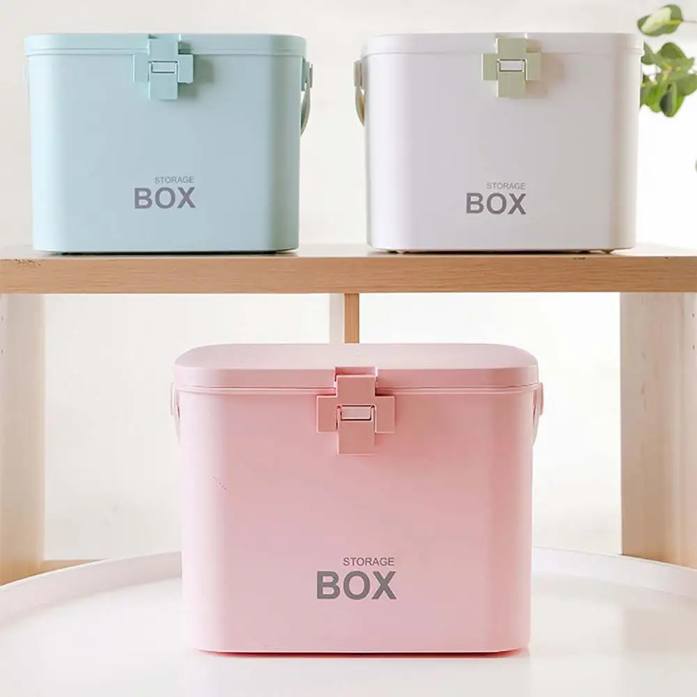 2 х Уровневый контейнер для хранения лекарств портативный набор первой помощи