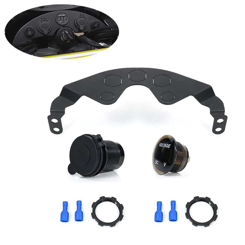 Вторичный рынок нижняя панель для мотоцикла с двойным USB разъемом вольтметра