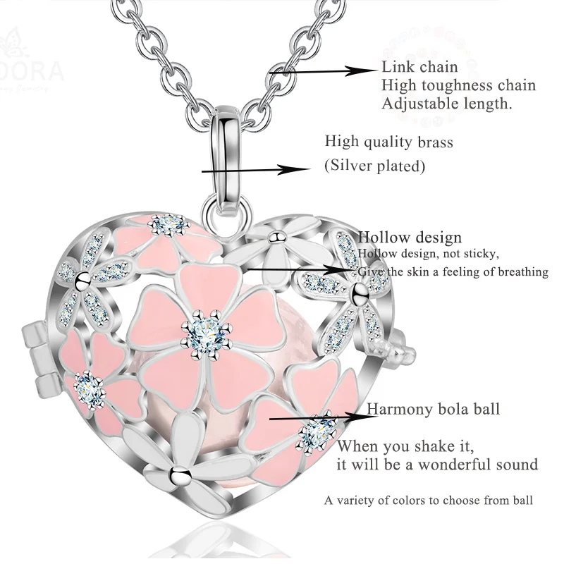 Юдора 18 мм подвеска в виде шара гармонии вишенки розовое сердце клетка медальон с