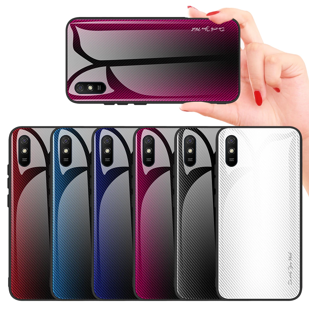 Чехол для Xiaomi Redmi 9A роскошный Твердый защитный чехол накладка из закаленного