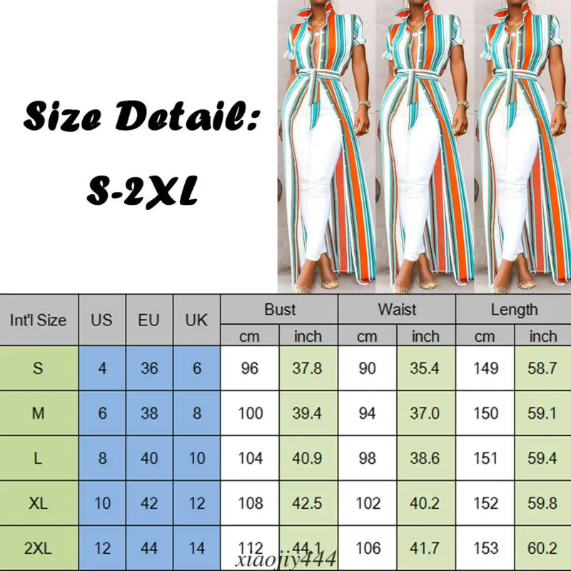 Женские рубашки Boho стильная блузка летняя полосатая длинная рубашка для отпуска