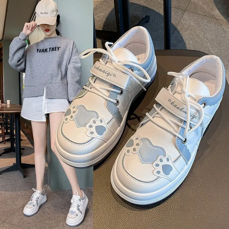 

Sneakers Fashion Shoes Women's Vulcanize Shoes Spring New Casual Classic Solid Color PU Leather Shoes Women Casual White Shoes