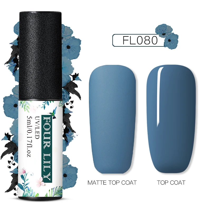 Матовый фотогель с четырьмя лилилиями искусственный гель верхнее покрытие