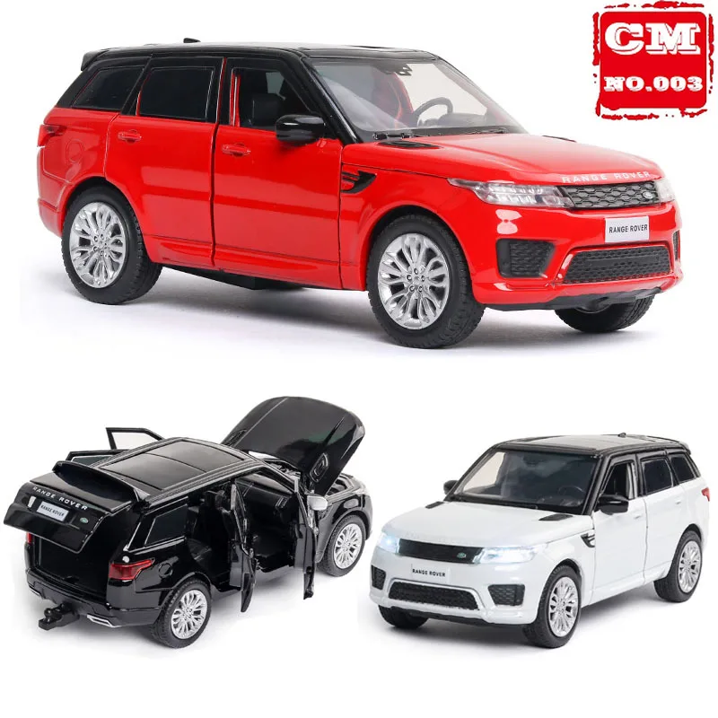 

1:32 Free Shipping Alloy Car Land-Rover Model Range Rover Sports Car Model Sound and Light Back Children Toys Favorite