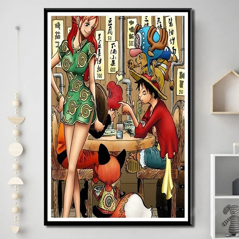 

Cartoon Poster Painting Japanese pop anime Wall Art Picture For Living Room Kids Bedroom Modern Art Wall Picture Home Decor