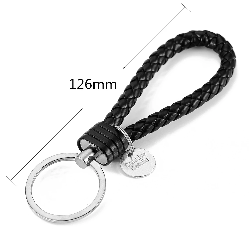 30 Цвета плетеный кожаный брелок для ключей из горного хрусталя цепочка DIY
