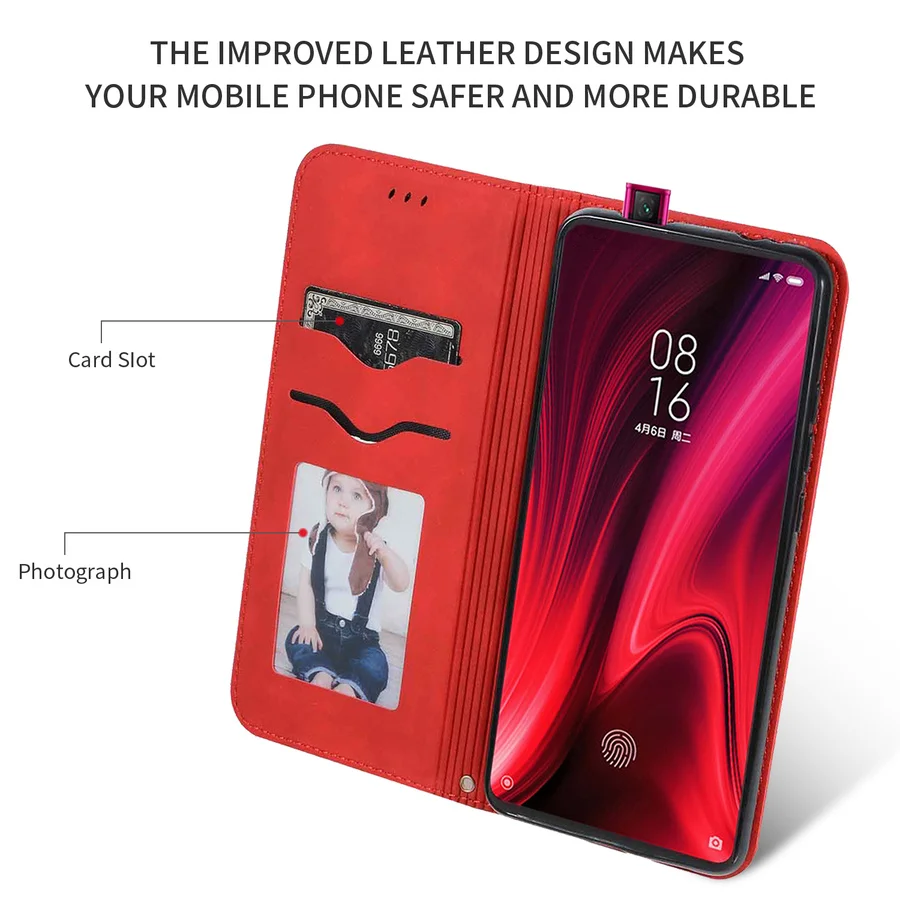 Магнитный флип чехол для Xiaomi Redmi Note 8 7 6 8T Mi 9 Se Xaomi 9t Pro роскошный кожаный бумажник